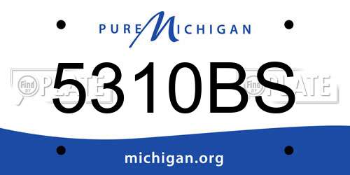5310BS Michigan License Plate