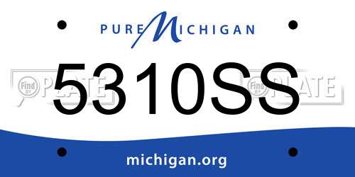 5310SS Michigan License Plate