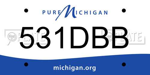 531DBB Michigan License Plate