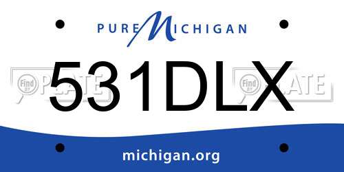 531DLX Michigan License Plate
