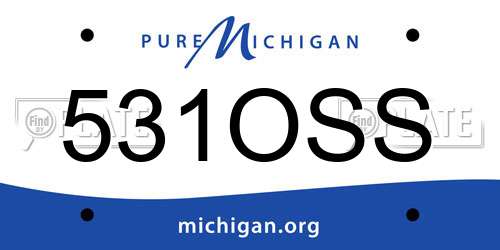 531OSS Michigan License Plate
