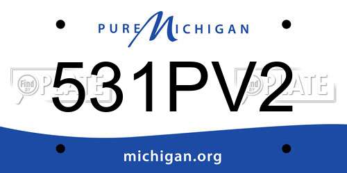 531PV2 Michigan License Plate