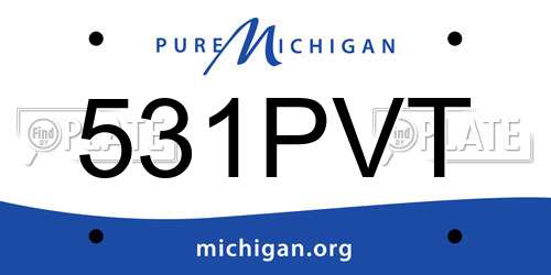 531PVT Michigan License Plate