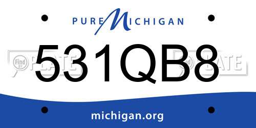 531QB8 Michigan License Plate