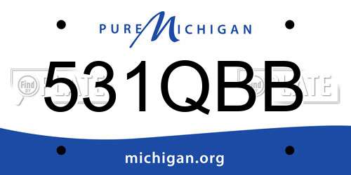 531QBB Michigan License Plate