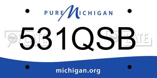 531QSB Michigan License Plate