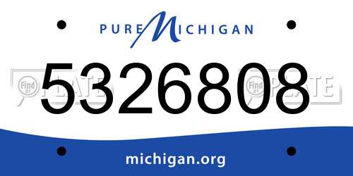 5326808 Michigan License Plate