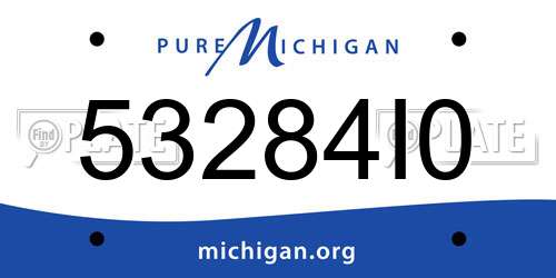 53284I0 Michigan License Plate