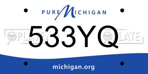 533YQ Michigan License Plate