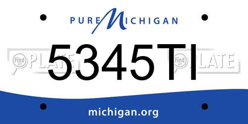 5345TI Michigan License Plate