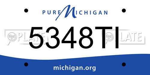 5348TI Michigan License Plate