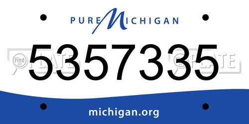 5357335 Michigan License Plate