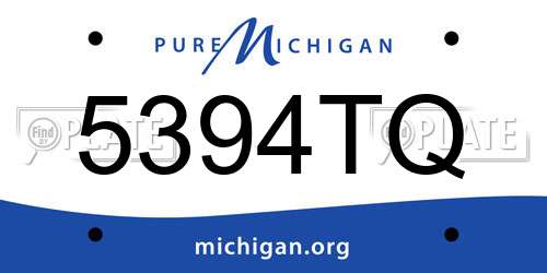 5394TQ Michigan License Plate
