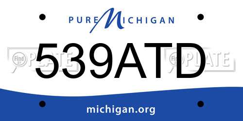 539ATD Michigan License Plate