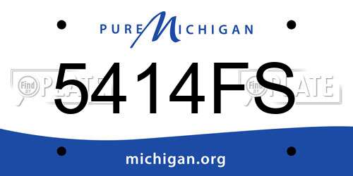 5414FS Michigan License Plate