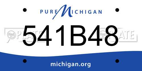 541B48 Michigan License Plate