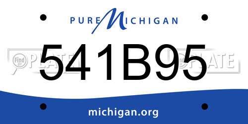 541B95 Michigan License Plate