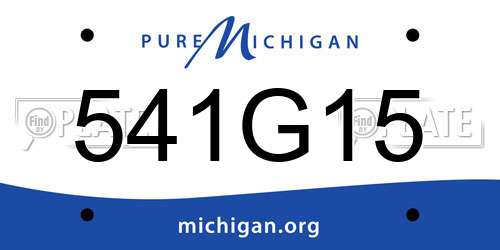 541G15 Michigan License Plate