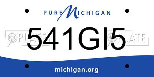 541GI5 Michigan License Plate