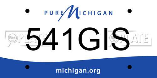 541GIS Michigan License Plate