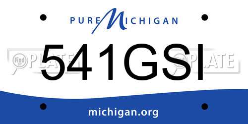 541GSI Michigan License Plate