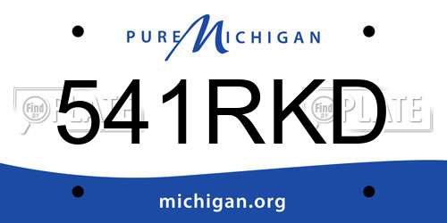 541RKD Michigan License Plate