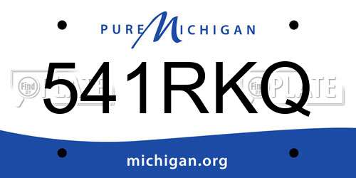 541RKQ Michigan License Plate