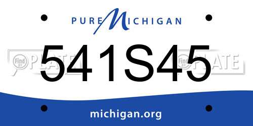 541S45 Michigan License Plate