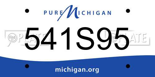 541S95 Michigan License Plate