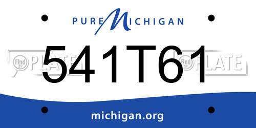 541T61 Michigan License Plate