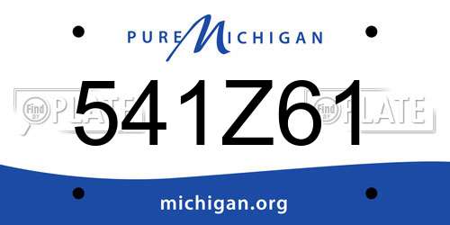 541Z61 Michigan License Plate