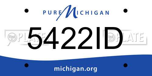 5422ID Michigan License Plate