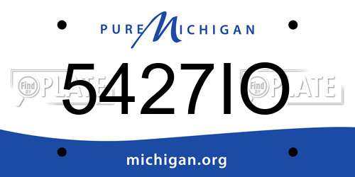 5427IO Michigan License Plate
