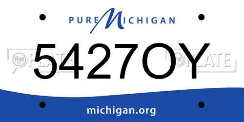 5427OY Michigan License Plate