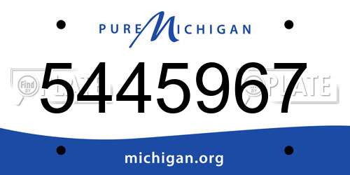 5445967 Michigan License Plate