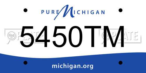 5450TM Michigan License Plate