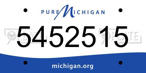 5452515 Michigan License Plate