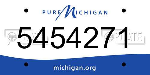 5454271 Michigan License Plate