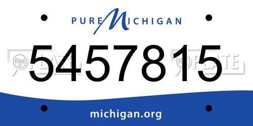 5457815 Michigan License Plate