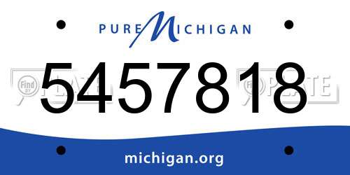 5457818 Michigan License Plate