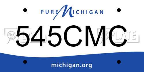 545CMC Michigan License Plate