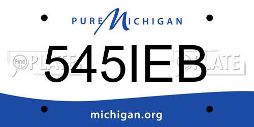 545IEB Michigan License Plate
