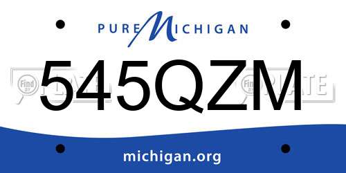 545QZM Michigan License Plate