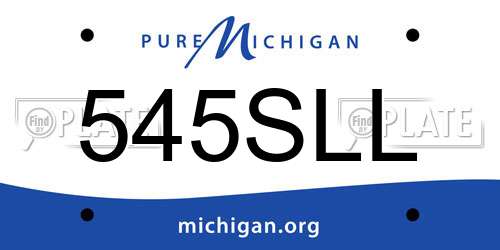 545SLL Michigan License Plate