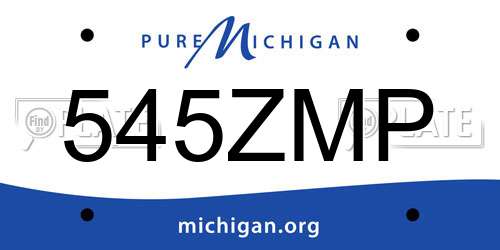 545ZMP Michigan License Plate