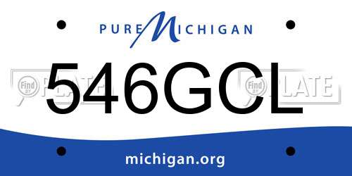 546GCL Michigan License Plate