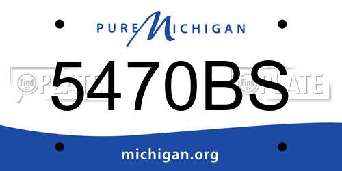 5470BS Michigan License Plate