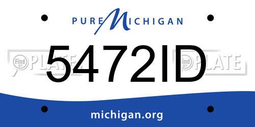 5472ID Michigan License Plate