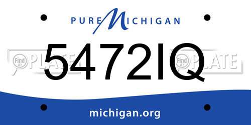 5472IQ Michigan License Plate