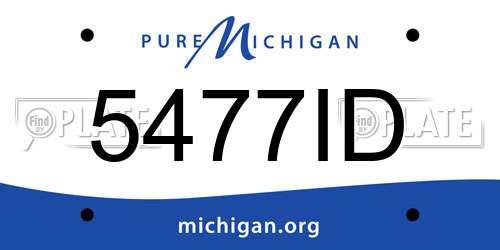 5477ID Michigan License Plate